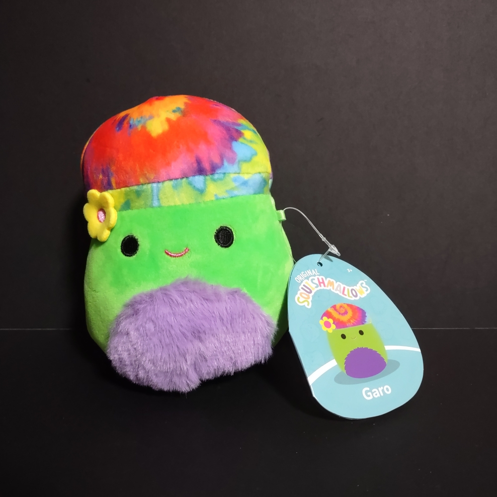 NEW Squishmallows 8” GARO Blacklight Tie Dye Mushroom Plush NWT